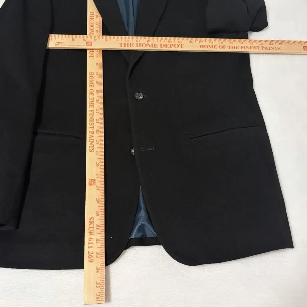 Jos A Bank Exec. Collection 44XL Black Wool Silk 70/30 Tailored Fit Sport Coat